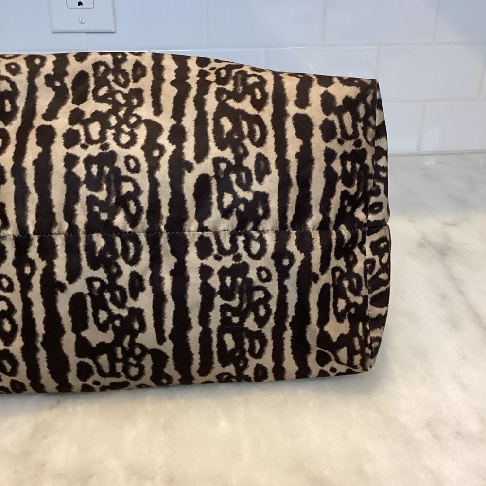 Coach Bag Purse Handbag Pocketbook Ocelot Print Nylon Travel Weekend Travel Bag - Picture 7 of 13